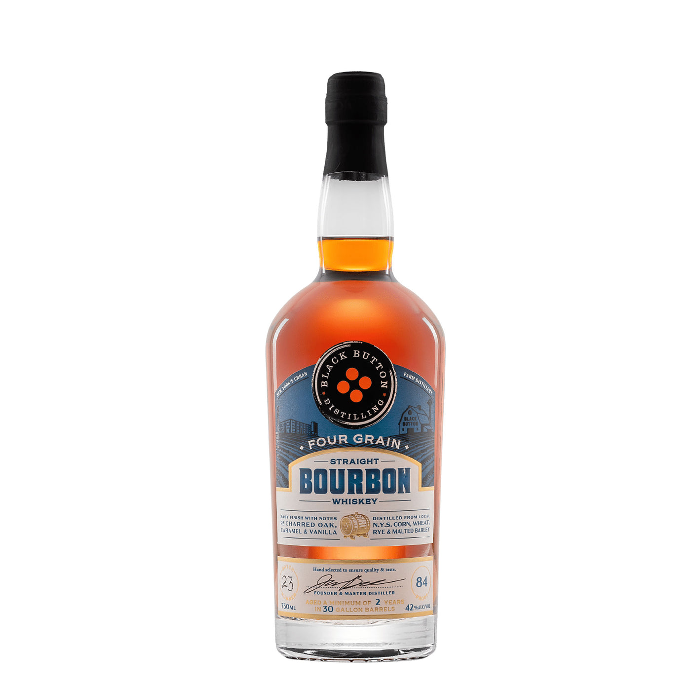 Black Button Four Grain Bourbon Whiskey