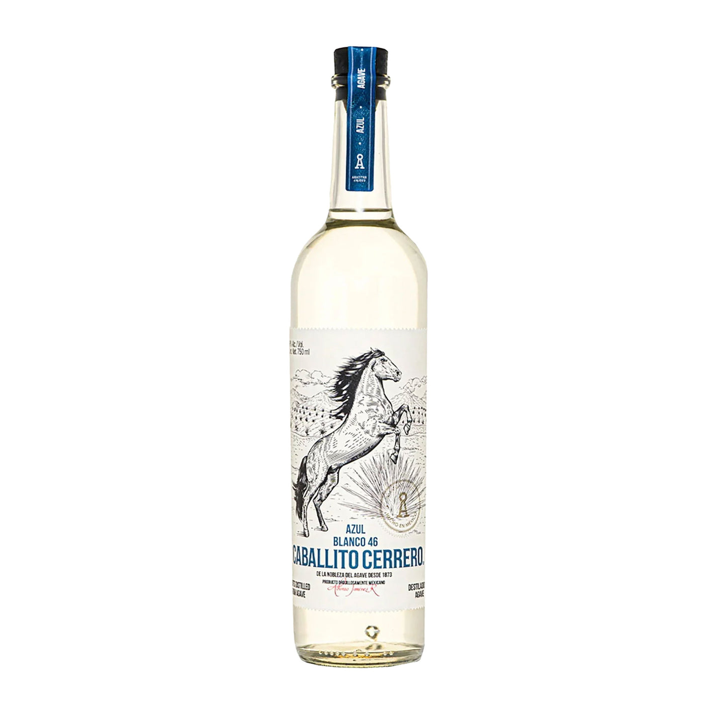 Caballito Cerrero Blanco Azul Agave Spirit