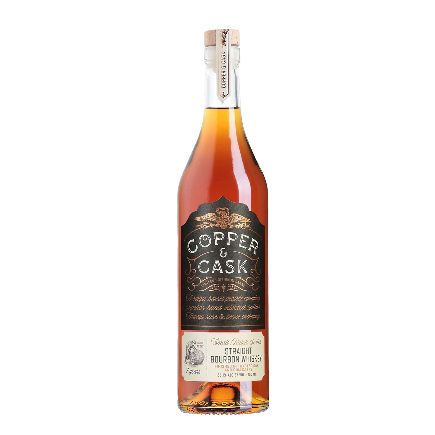 Copper & Cask Batch 003 7 Years Bourbon Whiskey