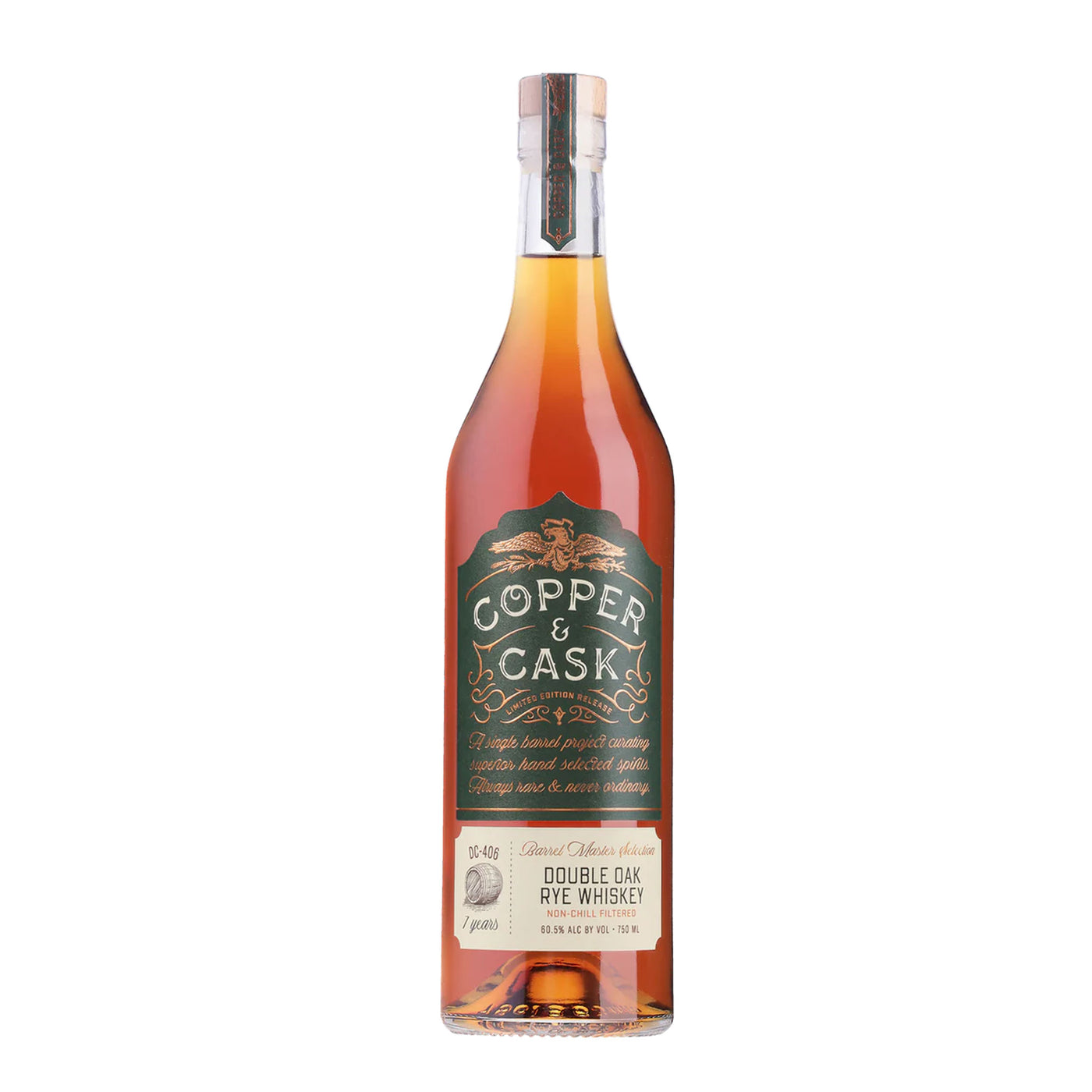 Copper & Cask Double Oak DC406 7 Years Bourbon Whiskey
