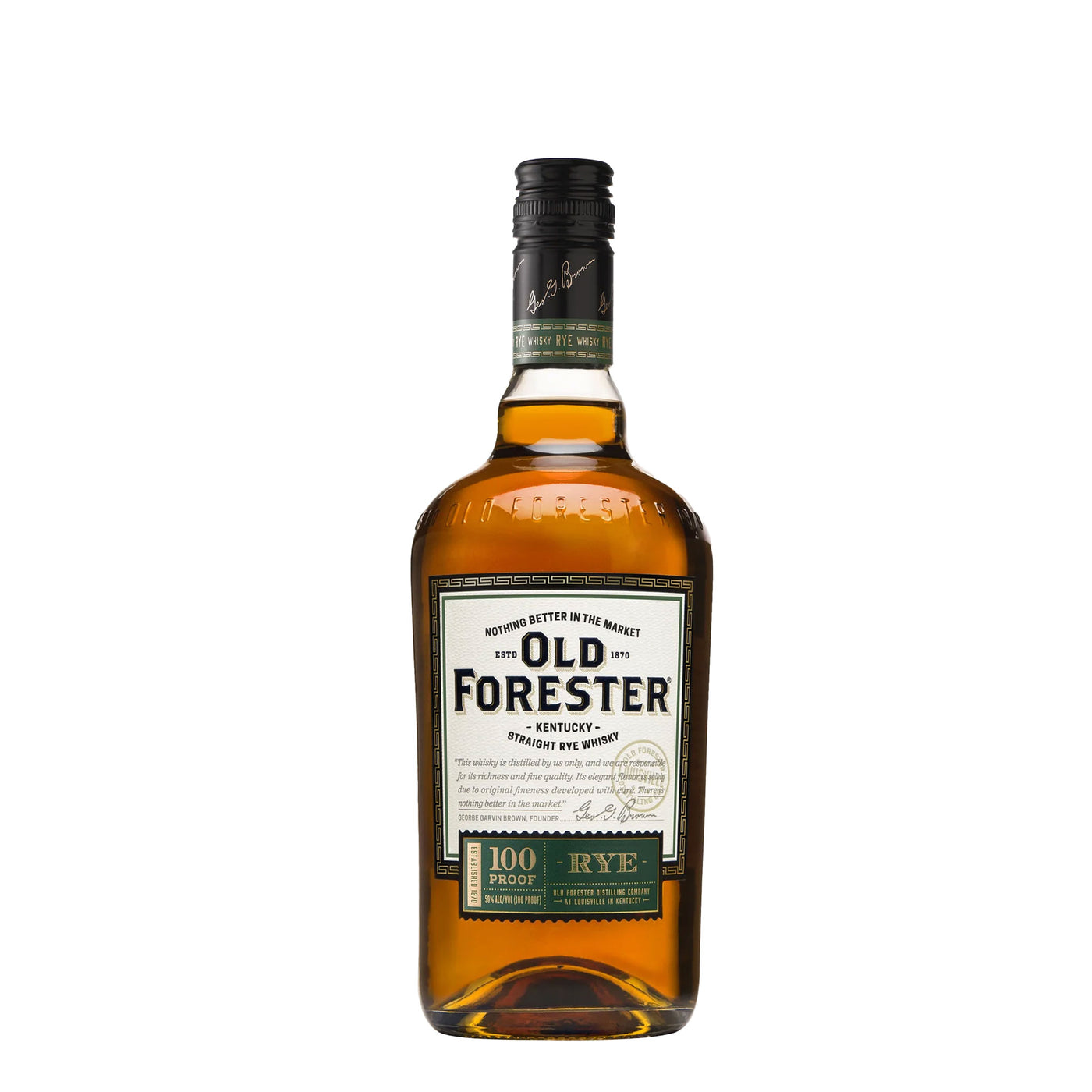 Old Forester 100 Proof Rye Whiskey